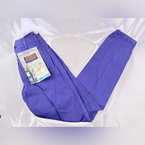 Wrangler Vintage Women Size 14MWZ Purple Denim Jeans Cowboy Cut Tapered Leg USA